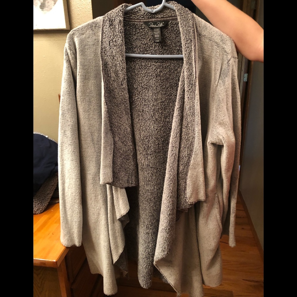 Gray sleepwear cardigan